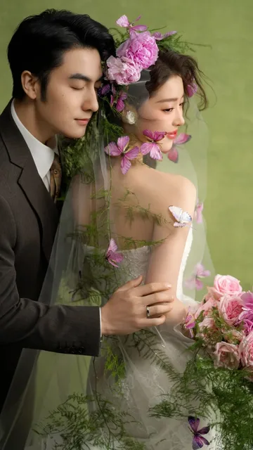 Preview Thiệp cưới 034 - Song Long Xanh