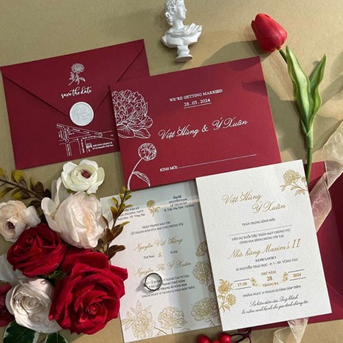 Thiệp cưới romantic