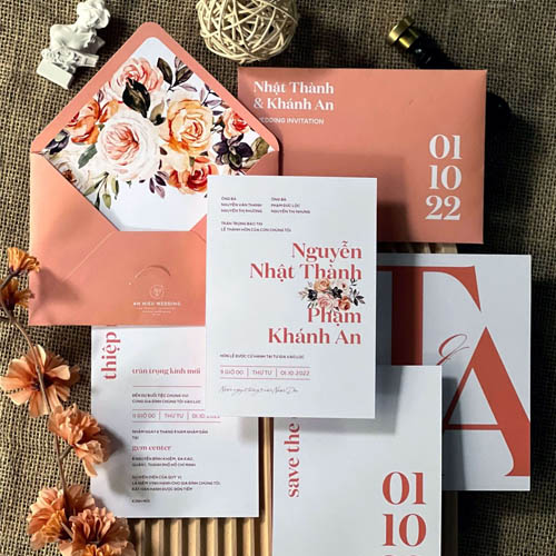 Thiệp cưới boho